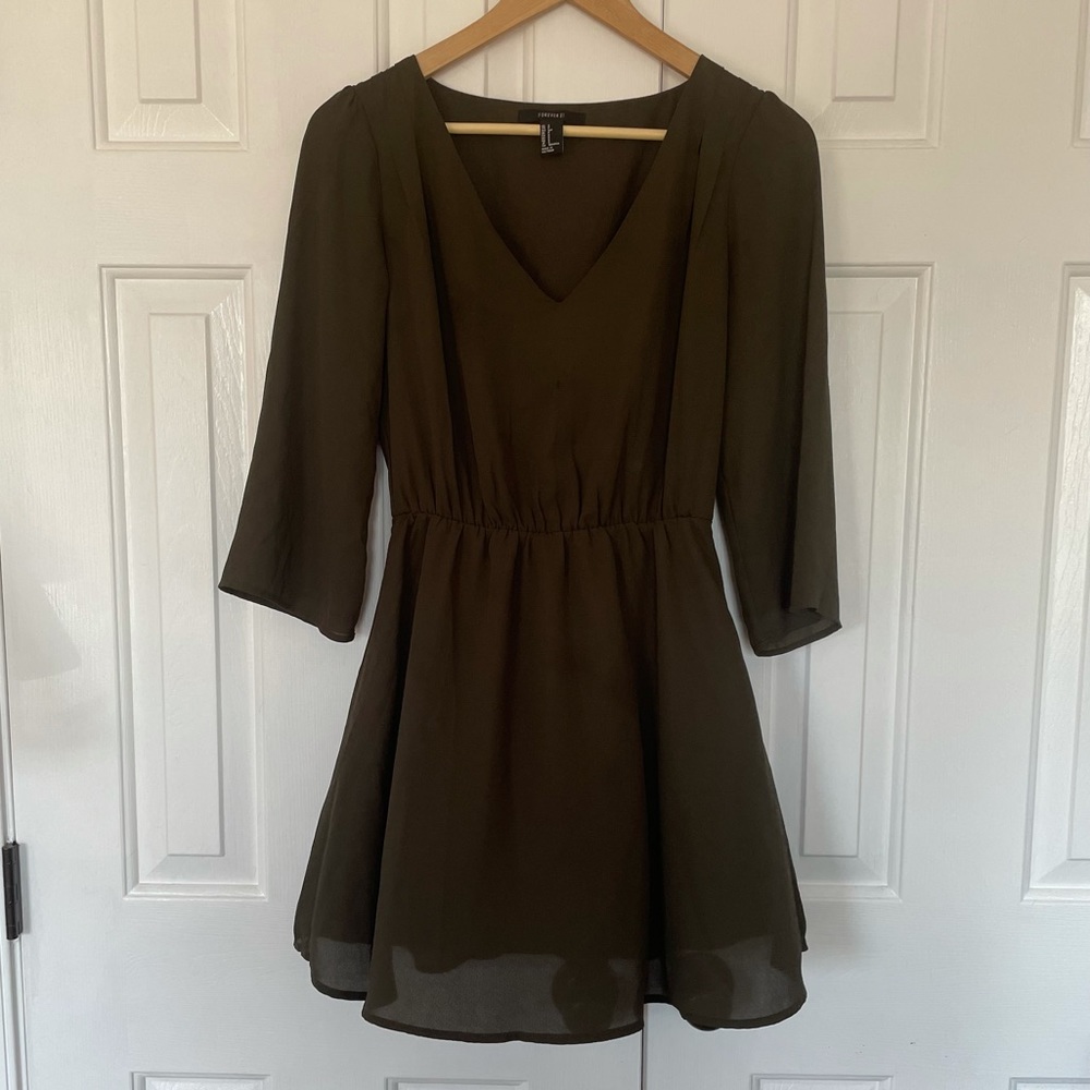 Olive green dress